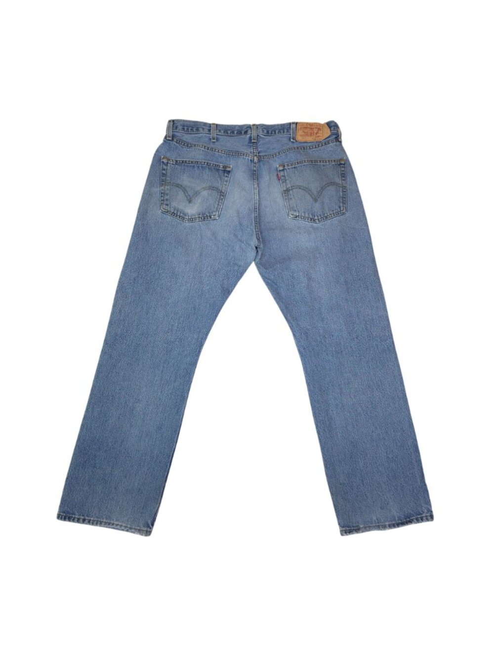 Vintage Levis 501 Original Fit Button Fly Jeans W38 L30 Distressed Light Wash - Picture 3 of 12